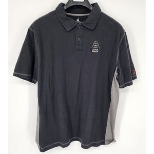 Star Wars Polo Shirt Men's Medium Black Embroidered Darth Vader Disney Parks